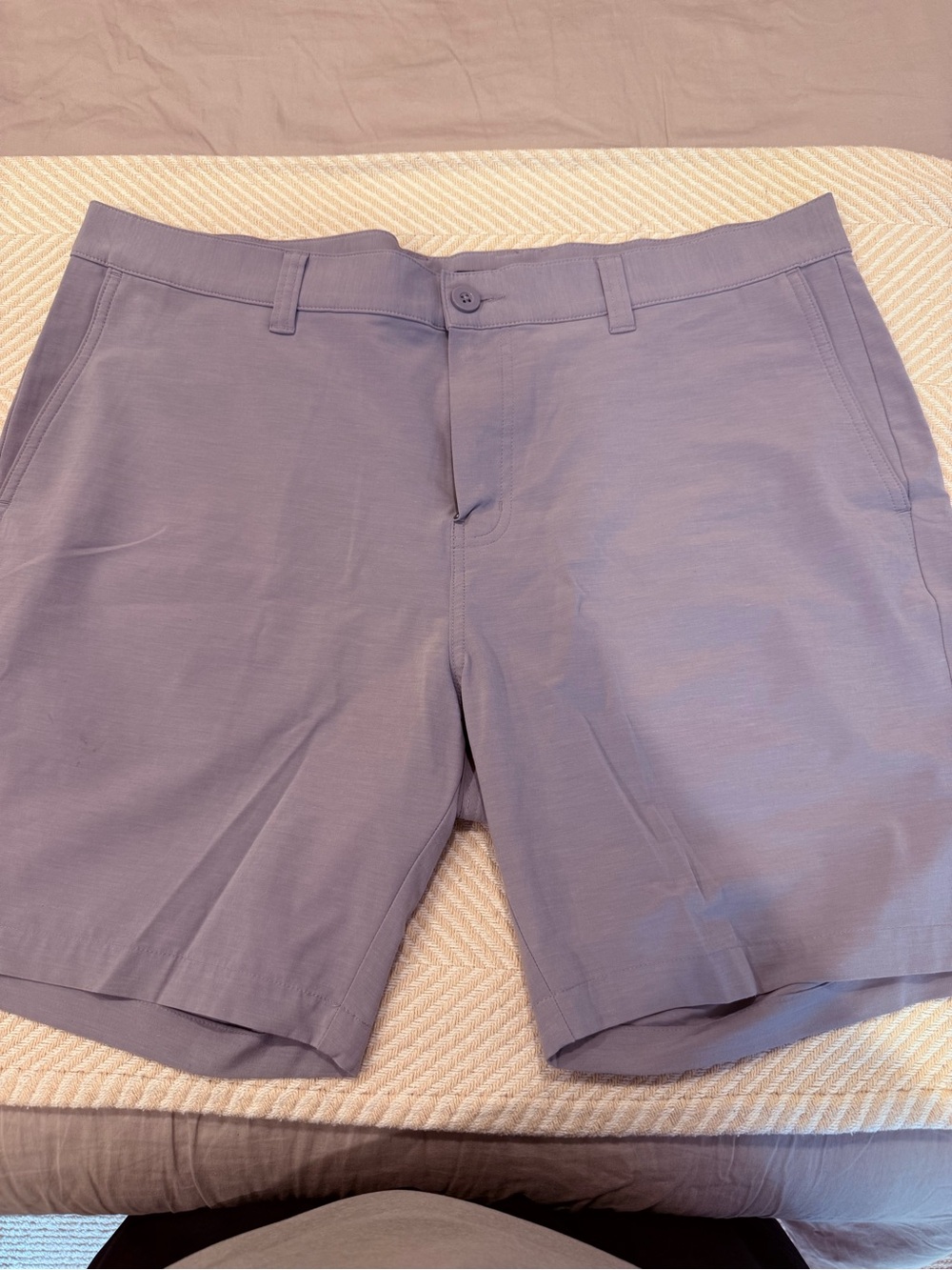 Travis Mathew Light Gray Flat Front Performance Shorts